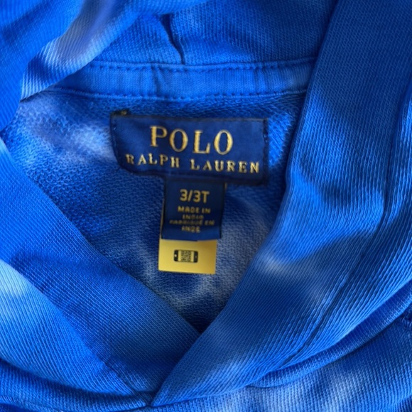 Like New Polo Ralph Lauren 3t Blue Tie dye Hoodie - Picture 4 of 5